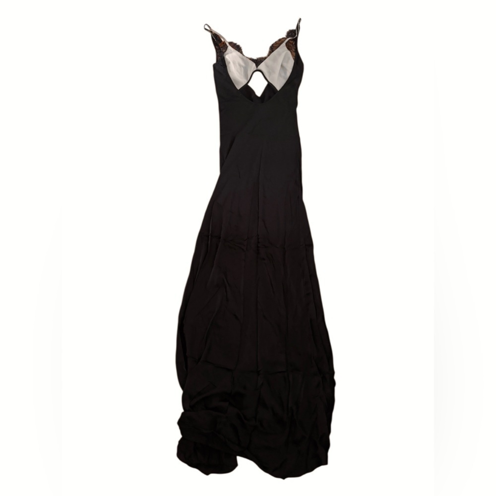 Self-Portrait Lace Satin Maxi Dress Size US 2 - Picture 4 of 6